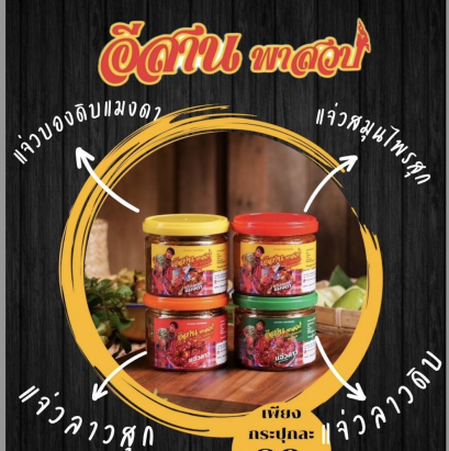 แจ่วบองอีสานพาสวบ เซต 20 กระปุก