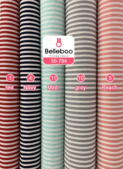 ผ้าคอตตอนพิมพ์ลายริ้ว