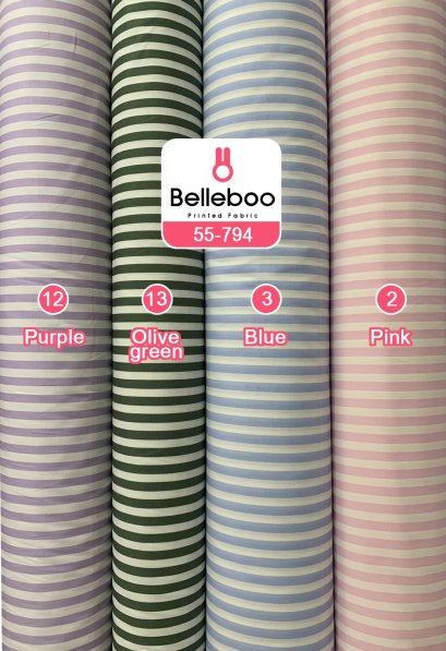 ผ้าคอตตอนพิมพ์ลายริ้ว