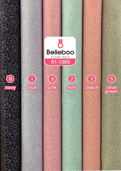 ผ้าคอตตอนพิมพ์ลายดอกไม้