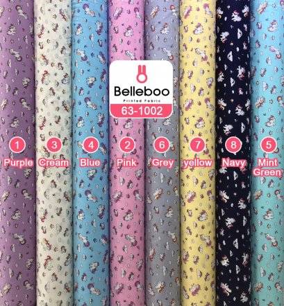 ผ้าคอตตอนพิมพ์ลายยูนิคอร์น