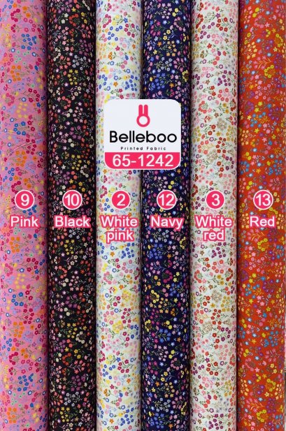 ผ้าคอตตอนพิมพ์ลายดอกไม้