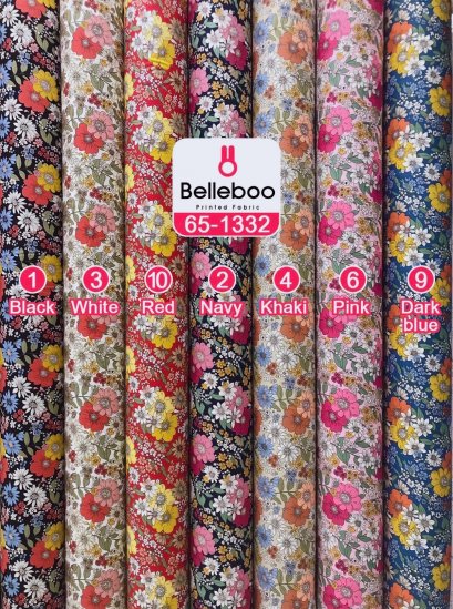 ผ้าคอตตอนพิมพ์ลายดอกไม้