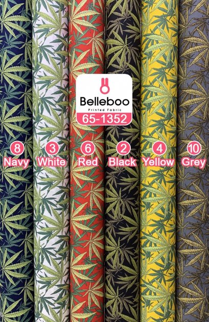 ผ้าคอตตอนพิมพ์ลายดอกไม้