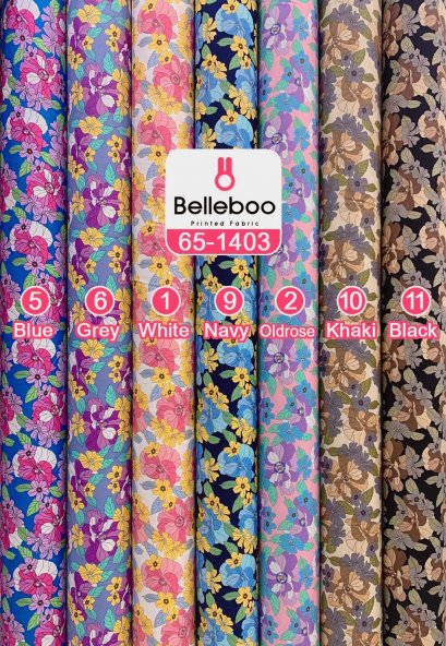 ผ้าคอตตอนพิมพ์ลายดอกไม้