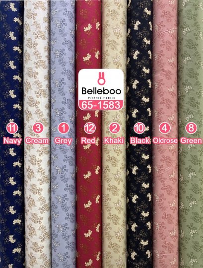 ผ้าคอตตอนพิมพ์ลายดอกไม้