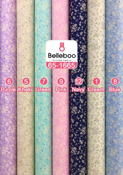 ผ้าคอตตอนพิมพ์ลายดอกไม้