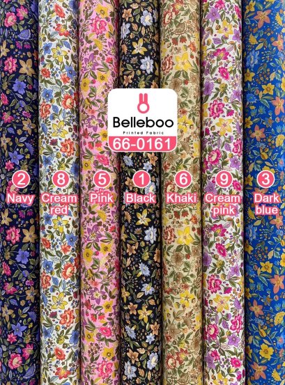 ผ้าคอตตอนพิมพ์ลายดอกไม้