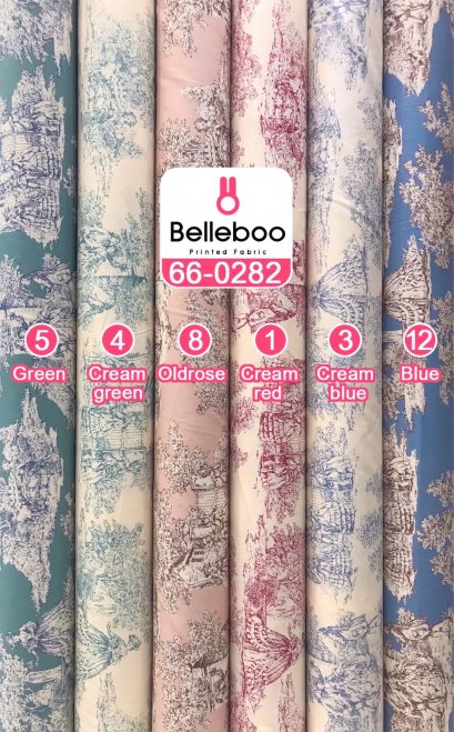 ผ้าคอตตอนพิมพ์ลายตวล เดอ ฌูล