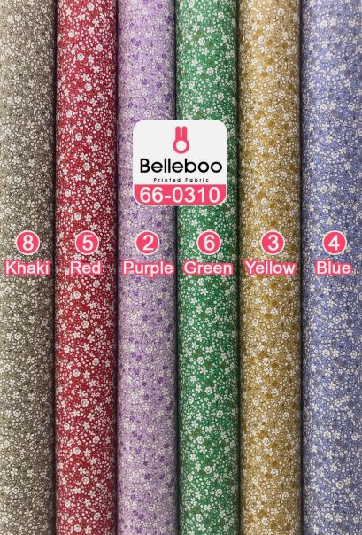 ผ้าคอตตอนพิมพ์ลายดอกโคลเวอร์