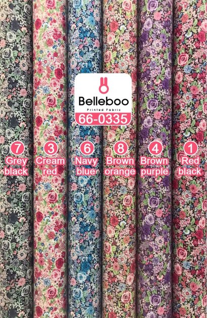 ผ้าคอตตอนพิมพ์ลายดอกกุหลาบ