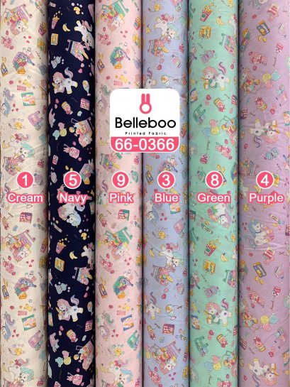 ผ้าคอตตอนพิมพ์ลายยูนิคอร์น