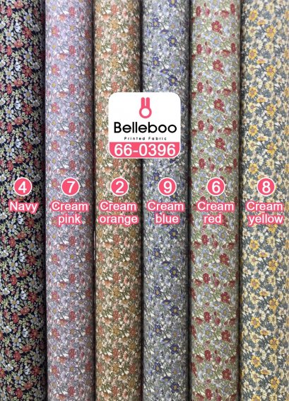 ผ้าคอตตอนพิมพ์ลายดอกไม้