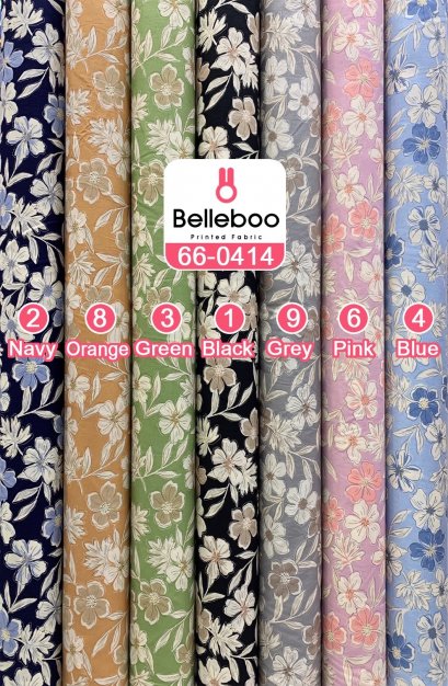 ผ้าคอตตอนพิมพ์ลายดอกไม้