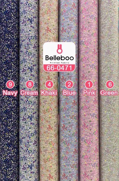 ผ้าคอตตอนพิมพ์ลายดอกไม้