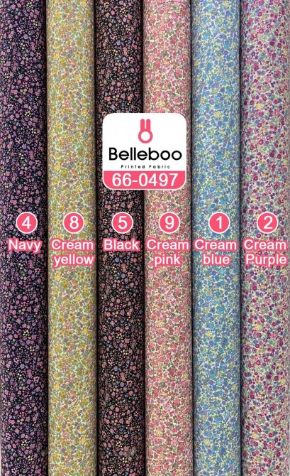 ผ้าคอตตอนพิมพ์ลายดอกไม้