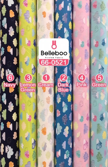 ผ้าคอตตอนพิมพ์ลายก้อนเมฆ