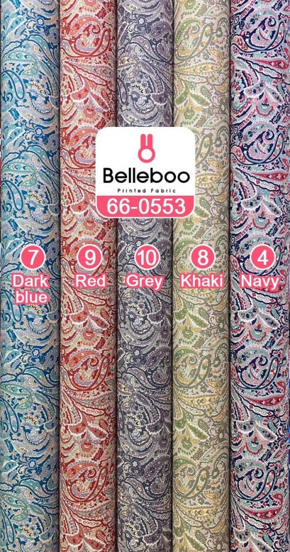 ผ้าคอตตอนพิมพ์ลายลูกน้ำ