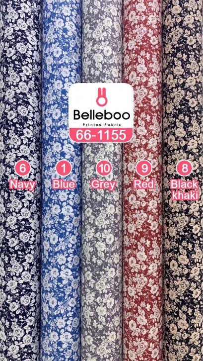 ผ้าคอตตอนพิมพ์ลายดอกกุหลาบ