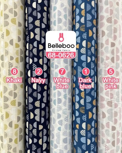 Semicircle-print cotton fabric
