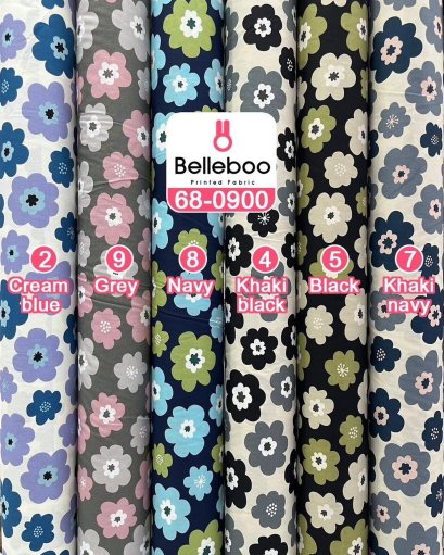 Floral-print cotton fabric
