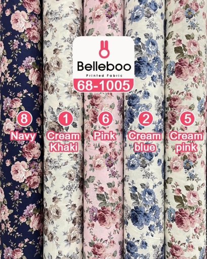 Floral-print cotton fabric