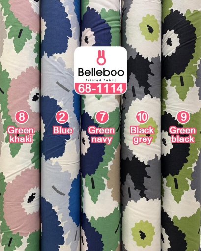 Floral-print cotton fabric