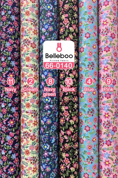 ผ้าคอตตอนพิมพ์ลายดอกไม้