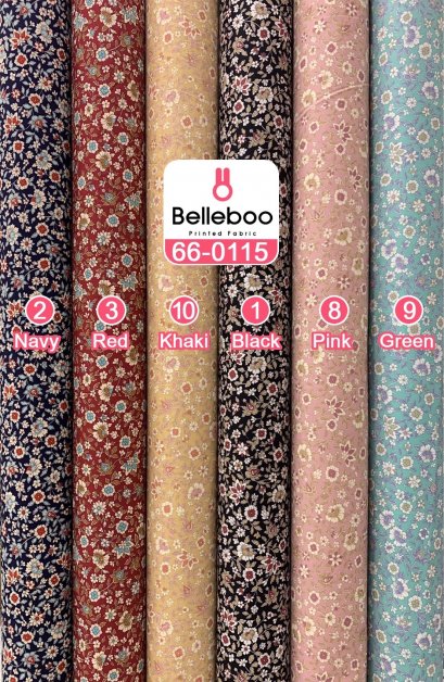 ผ้าคอตตอนพิมพ์ลายดอกไม้