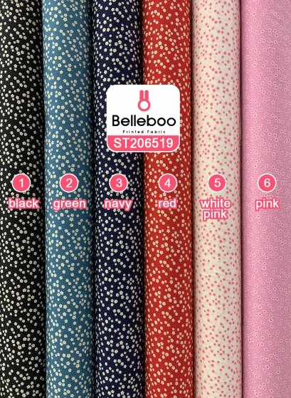 ผ้าคอตตอนพิมพ์ลายดอกไม้