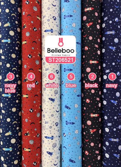 ผ้าคอตตอนพิมพ์ลายอวกาศ