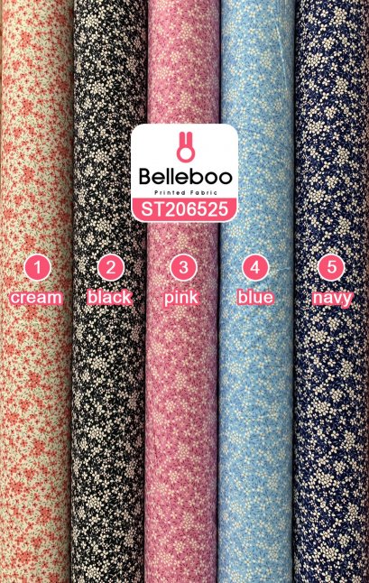 ผ้าคอตตอนพิมพ์ลายดอกไม้