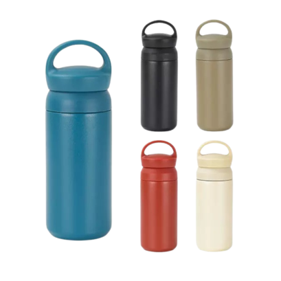 กระบอกน้ำเก็บอุณหภูมิทรงพกพามีหูหิ้ว ขนาด350ml/500ml