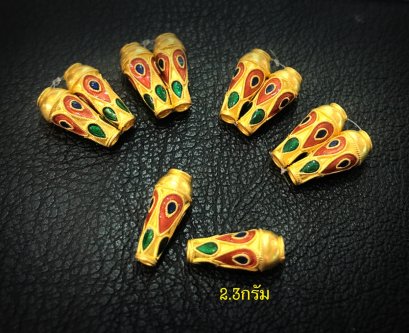 ป้องข้างทองสุโขทัยลงยา ทองแท้