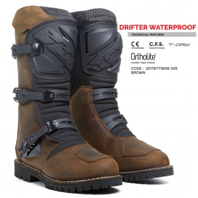 รองเท้าขับขี่มอเตอร์ไซค์ TCX BOOT DRIFTER WATERPROFF BROWN