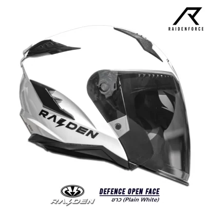 RAIDEN DEFENCE OPENFACE PAIN WHITE GLOSSY HELMETS