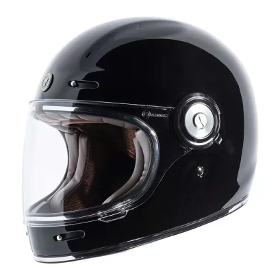 TORC RETRO T1 GLOSS BLACK FULLFACE HELMETS