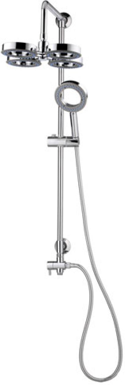 CT623Z74 ชุดฝักบัวสายอ่อน 1 ฟังก์ชั่นและฝักบัวก้านแข็งแบบ 4 วง พร้อมวาล์วเปลี่ยนทิศทางน้ำและสายน้ำดี ยาว 1 ม.