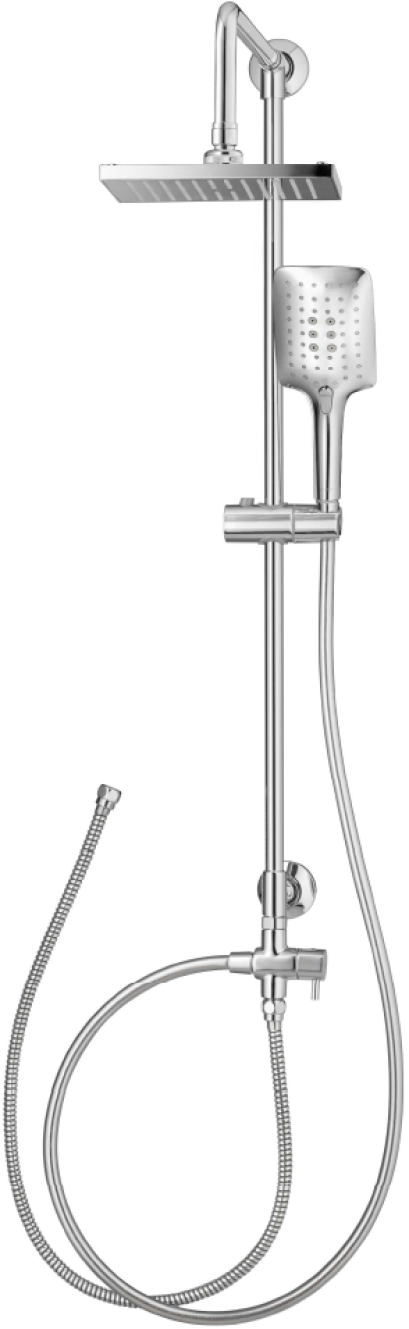 CT623Z95Z89 ชุดฝักบัวยืนอาบ ประกอบด้วยฝักบัวก้านแข็งขนาด 8x8 นิ้ว และฝักบัวสายอ่อน 3 ฟังก์ชั่น (ปุ่มกดเปลี่ยนฟังก์ชั่น)
