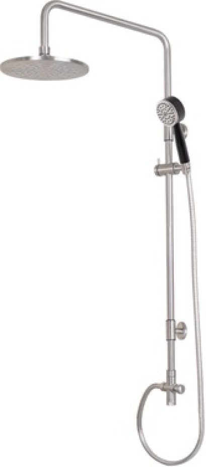 WS-8084R ชุดฝักบัวอาบน้ำ คอ L หัวฝักบัว 8 นิ้ว กลม