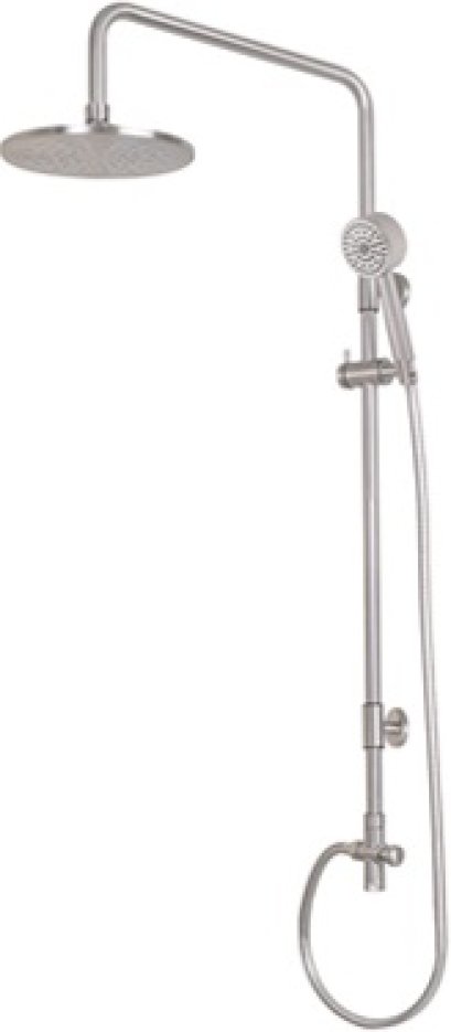 WS-8085R ชุดฝักบัวอาบน้ำแบบผสม ปรับระดับได้ พร้อมตัวปรับทางน้ำ คอ L (หัวฝักบัว 8 นิ้ว)