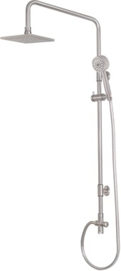 WS-8085S ชุดฝักบัวอาบน้ำแบบผสม ปรับระดับได้ พร้อมตัวปรับทางน้ำ คอ L (หัวฝักบัว 8 นิ้ว)