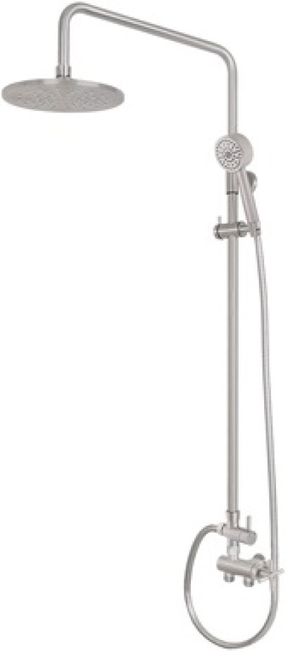 WS-8183R ชุดฝักบัวอาบน้ำ คอ L หัวฝักบัว 8 นิ้ว กลม (ติดตั้งกับเครื่องทำน้ำอุ่นได้)