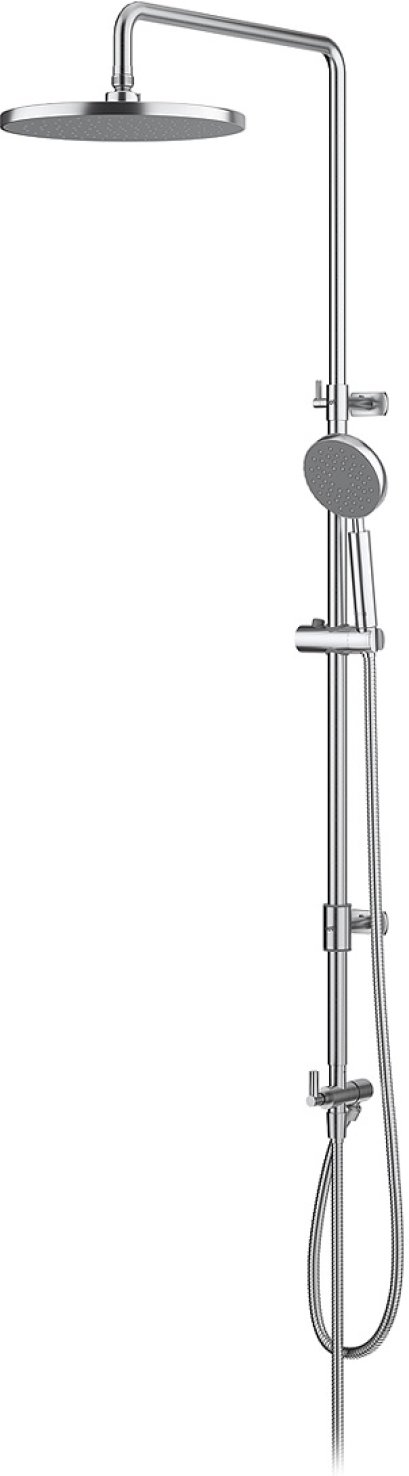 FJVHZ-C144QZ ชุดฝักบัวก้านแข็ง SUS304 แบบ1ระดับ ก้านปรับระดับได้ ไม่มีวาล์วเปิดปิด รุ่น SHS002