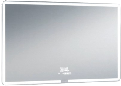 MNB002 กระจกแบบไม่มีกรอบพร้อมไฟ LED ลำโพงบลูทูธและระบบไล่ฝ้า รุ่น LENZO