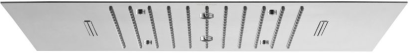 ZF19 ฝักบัว 3 ฟังก์ชั่น ขนาด 50x50 ซม. ชนิดฝังเพดาน