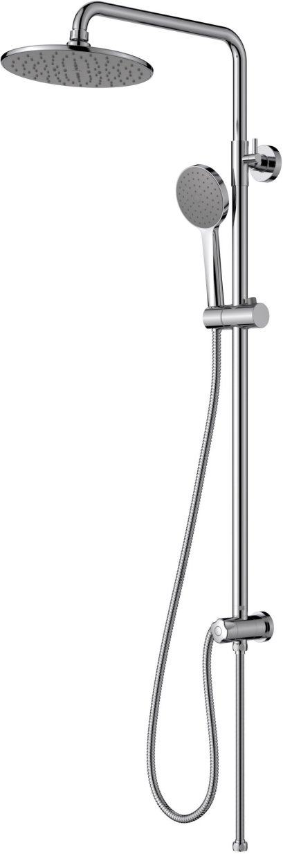 KRS-012-781-50 ชุดฝักบัว Rain Shower สีโครเมี่ยม ขนาด Ø 22.7 ซม. พร้อมที่สลับทางน้ำ (Diverter) และฝักบัวสายอ่อนปรับน้ำ 1 ระดับ