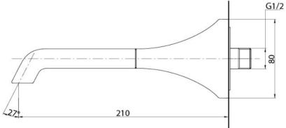 TBG08001T#PN ชุดทางน้ำออกสำหรับอ่างอาบน้ำ