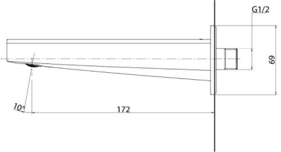 TBG10001T#PFG ชุดทางน้ำออกสำหรับอ่างอาบน้ำ