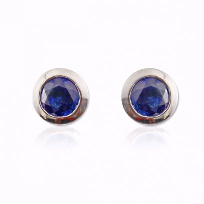 ต่างหูไพลิน BLUE SAPPHIRE EARRING